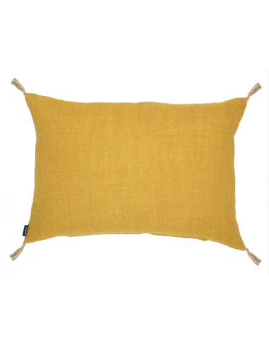 Housse de Coussin en Lin 50X70 Curcuma le des métaux précieux