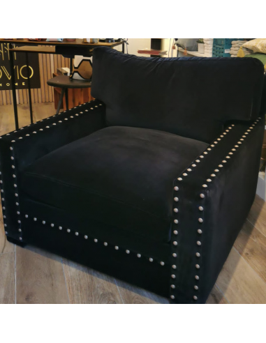 Fauteuil Victor bleu nuit chez Cornerstreet bien 