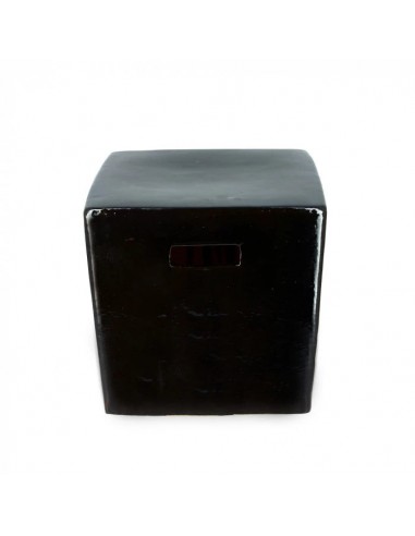 Tabouret Cubique Céramique Noir de pas cher