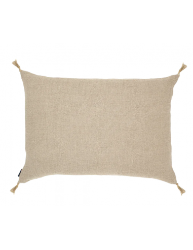 Housse de Coussin Lin Naturel 40x55 de pas cher