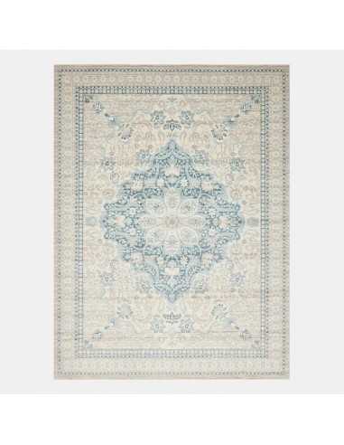 Tapis oriental plat beige et bleu suggérées chez