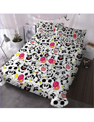 Housse de Couette Panda - Coeurs livraison gratuite