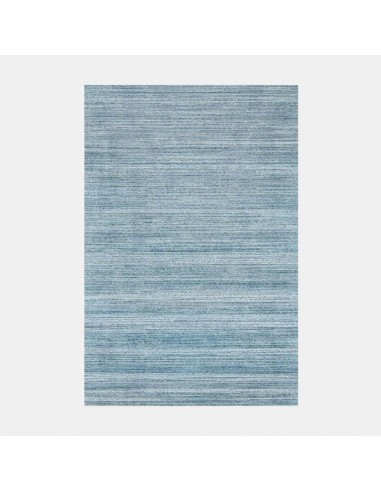 Tapis moderne rayé bleu poils ras outlet