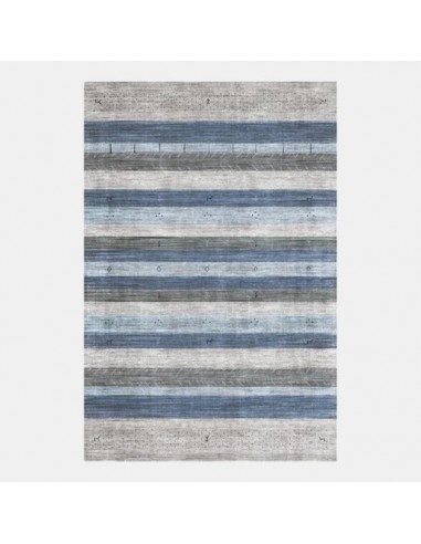 Tapis moderne bleu et gris inspiration marocaine outlet