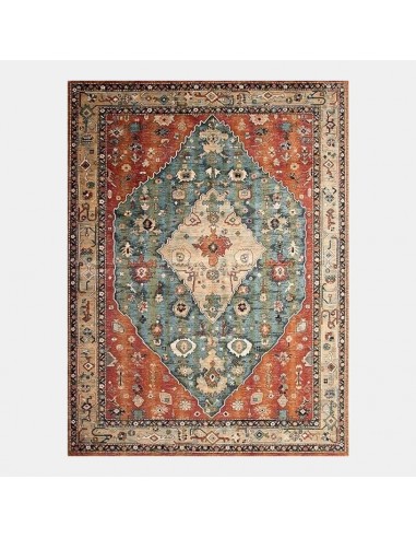 Tapis oriental rouge motif floral d'Europe débarque