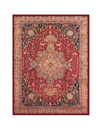 Tapis oriental rouge inspiration marocaine solde