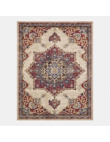 Tapis oriental rouge et beige inspiration marocaine en ligne