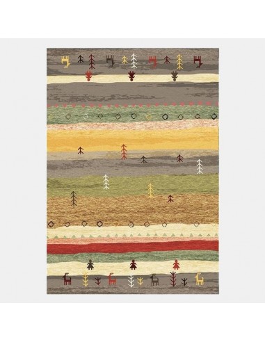 Tapis ethnique multicolor inspiration indienne 2023