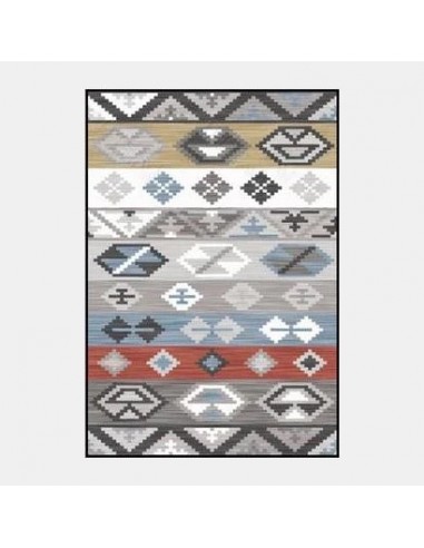 Tapis ethnique multicolor motifs géométrique JUSQU'A -70%! 