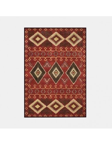 Tapis oriental tons bordeaux et rouge motifs géométrique livraison gratuite