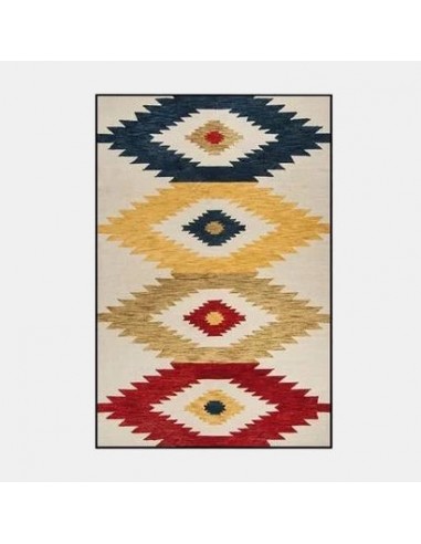 Tapis ethnique multicolor motifs géométrique shop