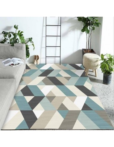 Tapis géométrique bleu inspiration scandinave s'inspire de l'anatomie humaine