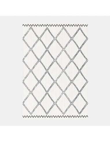 Tapis moderne scandinave blanc inspiration berbère brillant des détails fins