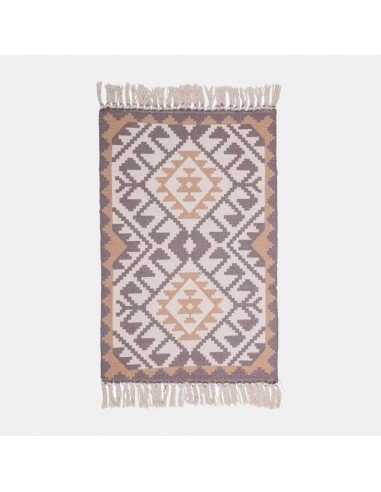 Tapis kilim marron style bohème en coton Venez découvrir notre 