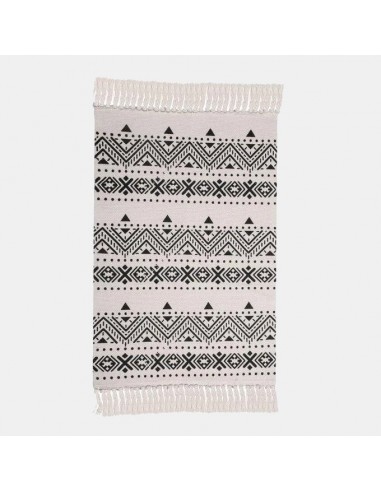 Tapis kilim noir et blanc style bohème en coton l'achat 