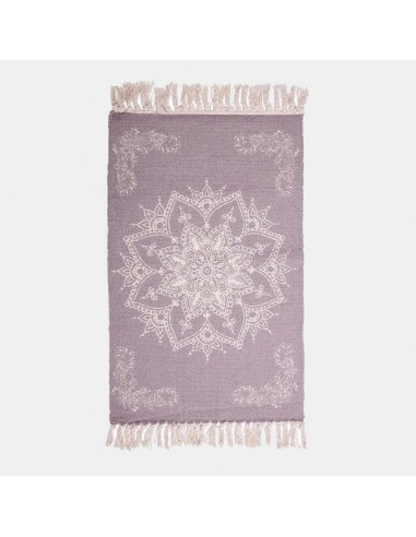 Tapis kilim violet style bohème en coton Dans la société mordern