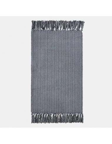 Tapis kilim gris foncé style bohème en coton sur le site 