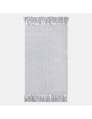 Tapis kilim gris clair style bohème en coton outlet