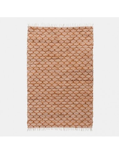 Tapis en jute orange fait à la main la livraison gratuite