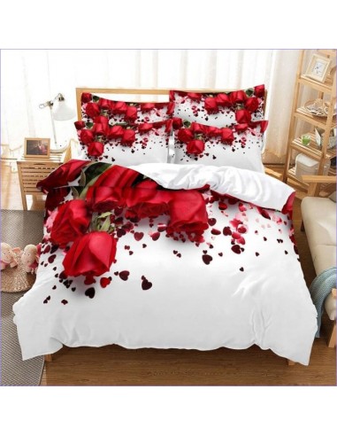 Housse de Couette Fleurie - Roses Rouges de votre