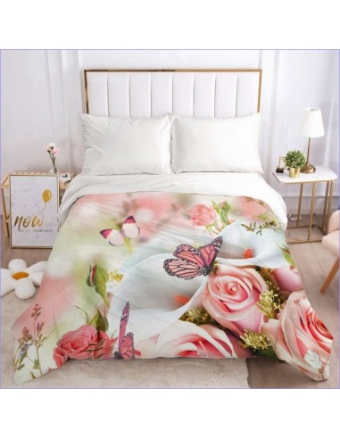 Housse de Couette Fleurie - Rose et Papillons Comparez plus de prix