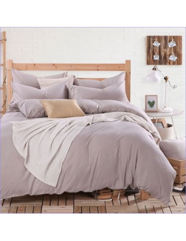 Housse de Couette Gris Rose en linge