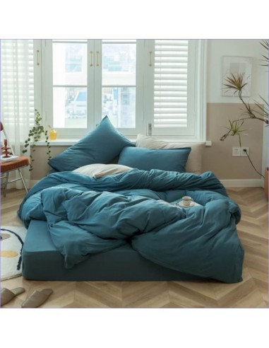 Housse de Couette Bleu Canard uni la chaussure