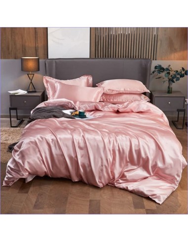 Housse de Couette Rose Satin la livraison gratuite