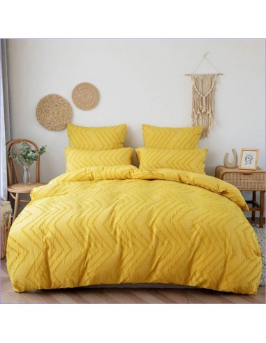 Housse de Couette Jaune Citron de pas cher