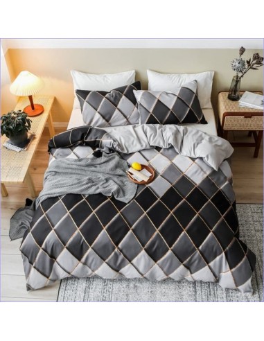 Housse de Couette Noir Blanc Gris de la marque