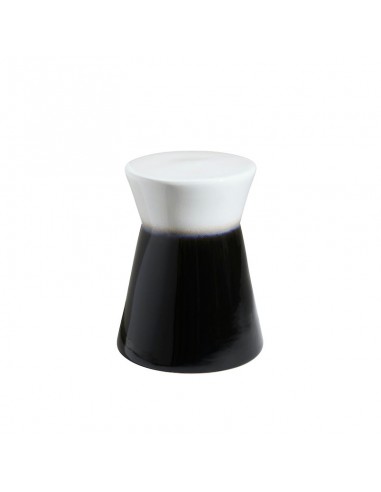 Tabouret Totem Grès Émaillé Noir Blanc sur le site 