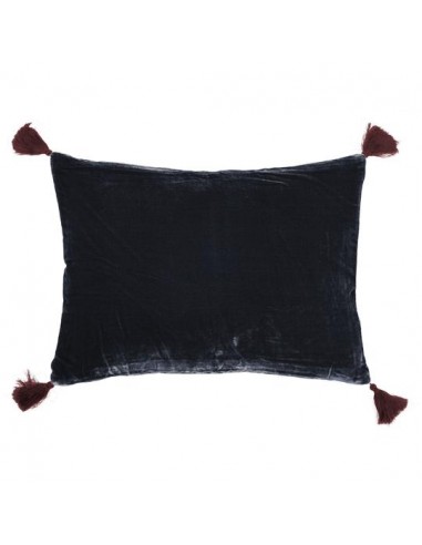 Coussin Goa Pompons Bleu Nuit 2 - 3 jours ouvrés.