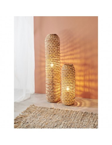 Lampe Sur Pied Jacinthe d'eau/Rotin Naturel 70cm hantent personnes