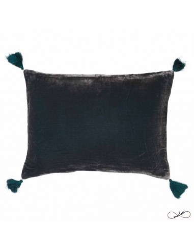 Coussin Goa Pompons Dark Slate Découvrez la collection